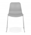Chaise design gris en plastique et métal Amalfi