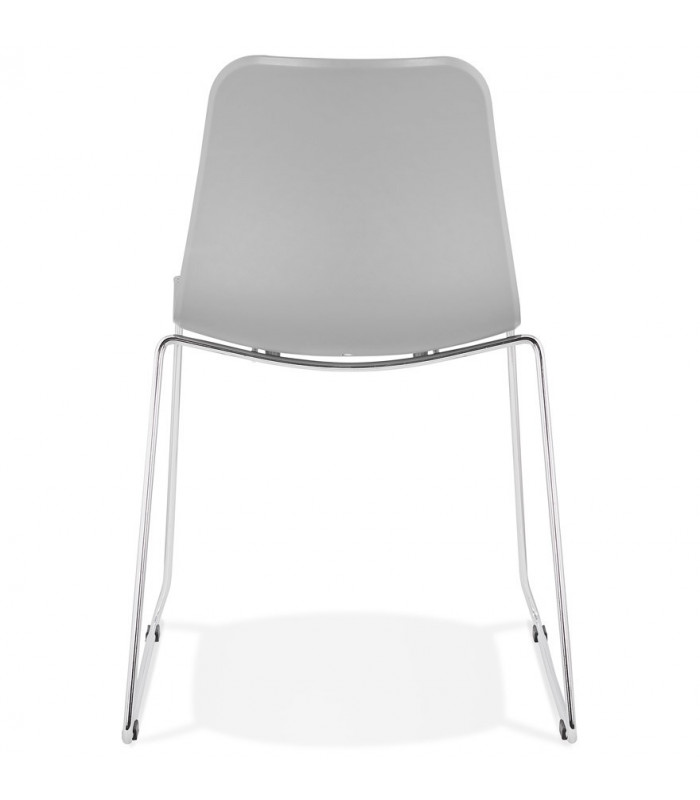 Chaise design gris en plastique et métal Amalfi