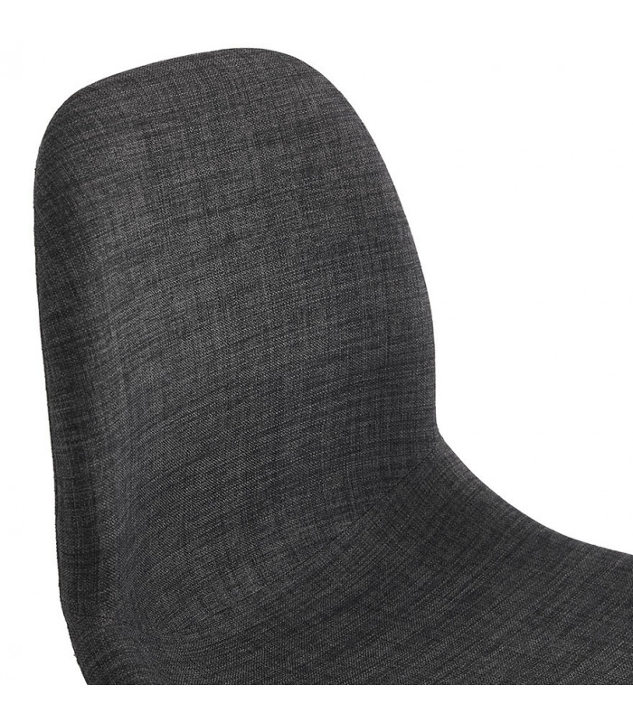 Chaise design gris foncé en tissu et métal Meteora