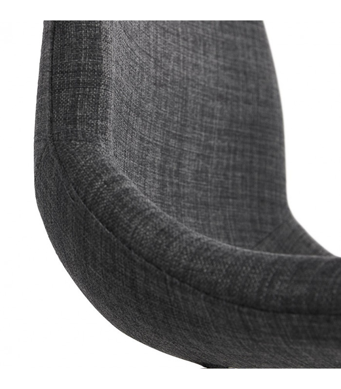 Chaise design gris foncé en tissu et métal Kora