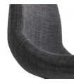 Chaise design gris foncé en tissu et métal Kora