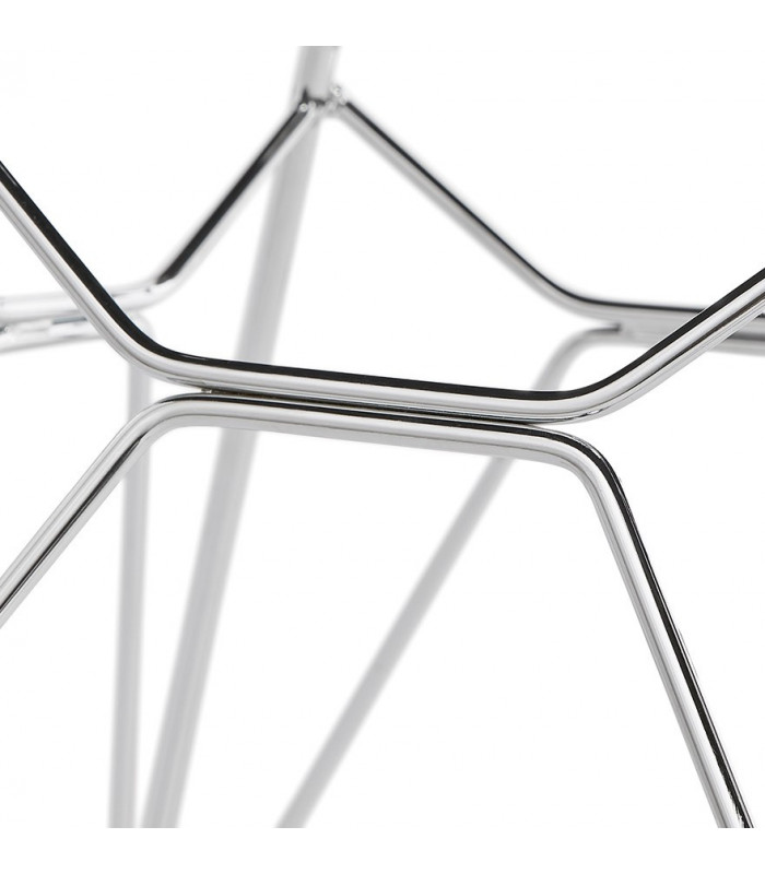 Chaise design gris foncé en tissu et métal Kora