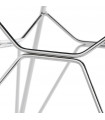 Chaise design gris foncé en tissu et métal Kora