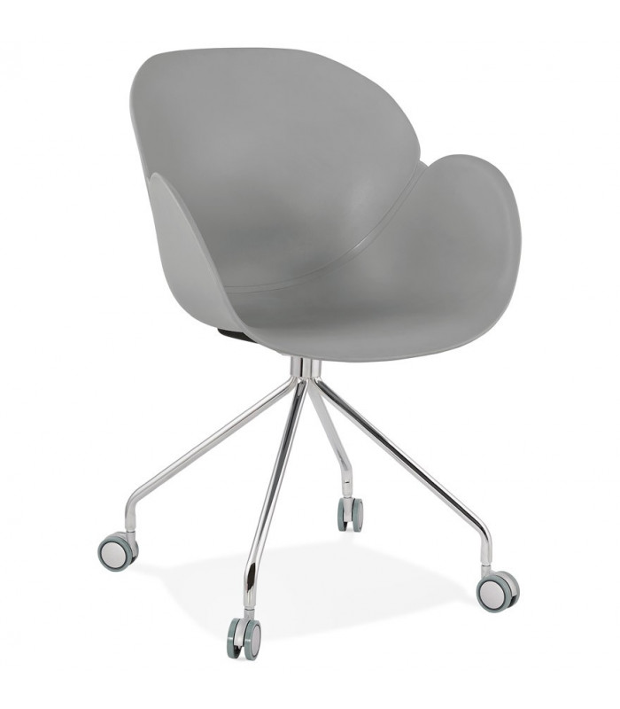 Fauteuil design gris en plastique Malia