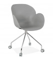 Fauteuil design gris en plastique Malia