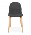 Chaise design gris foncé en tissu et bois Bernice