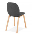 Chaise design gris foncé en tissu et bois Bernice