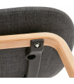 Chaise design gris foncé en tissu et bois Bernice
