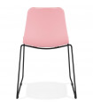 Chaise design rose en plastique et métal Amalfi