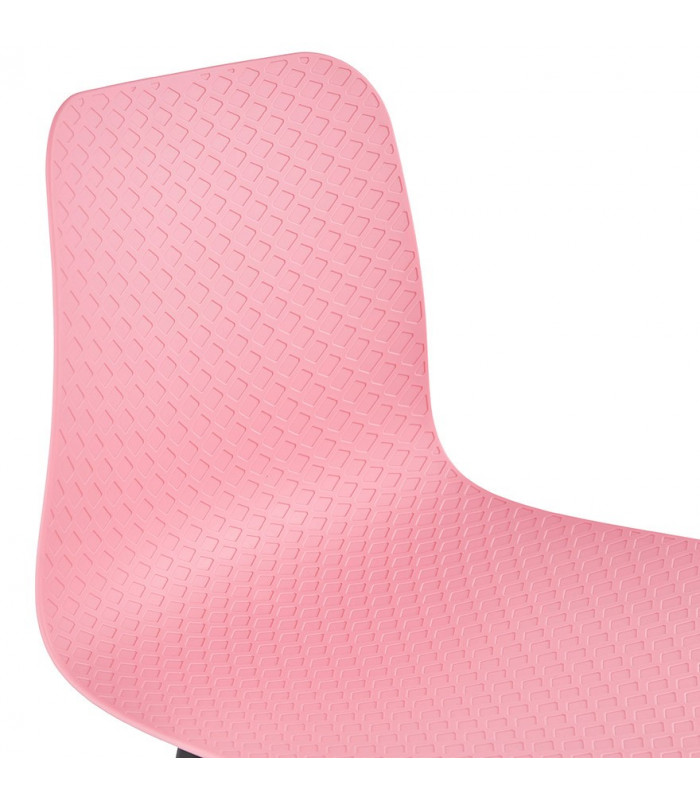Chaise design rose en plastique et métal Amalfi