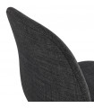 Chaise design gris foncé en tissu et métal Meteora