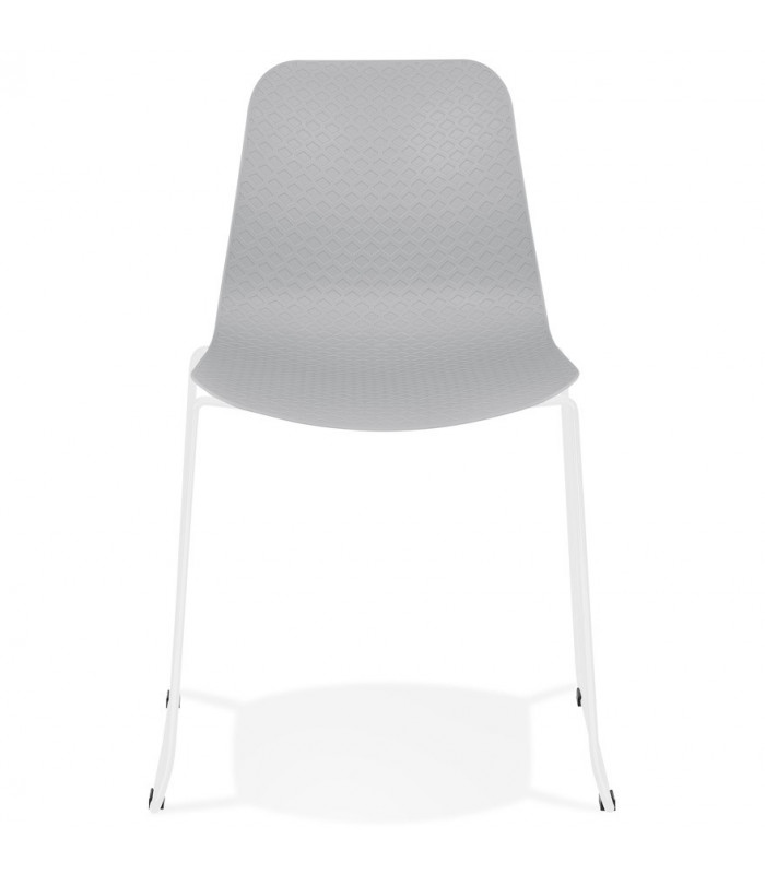 Chaise design gris en plastique et métal Amalfi