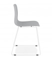 Chaise design gris en plastique et métal Amalfi