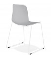 Chaise design gris en plastique et métal Amalfi