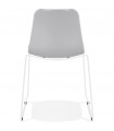 Chaise design gris en plastique et métal Amalfi