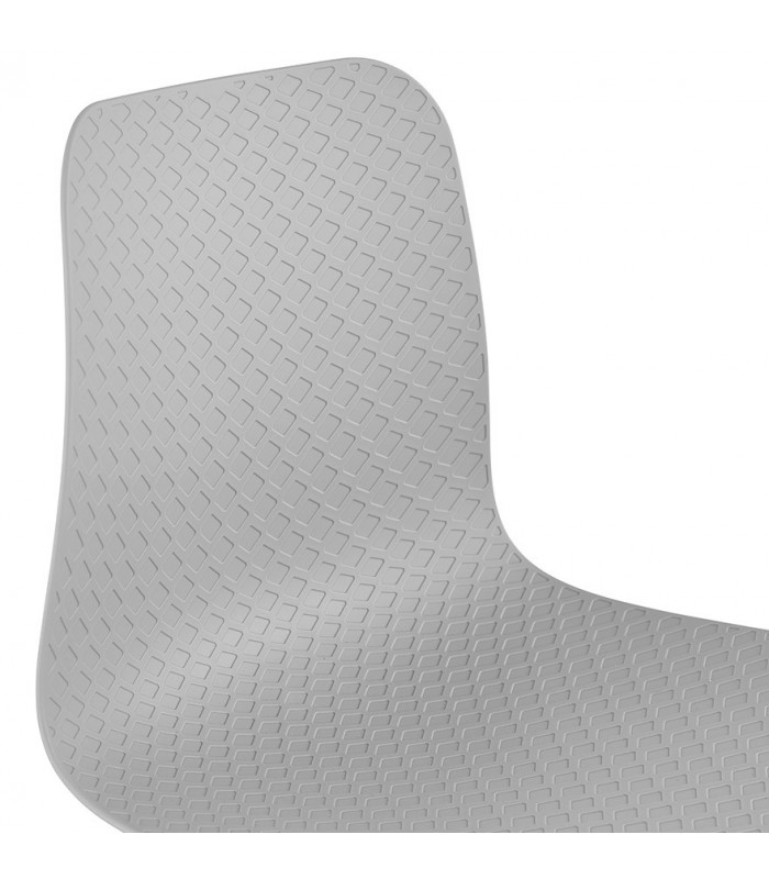 Chaise design gris en plastique et métal Amalfi
