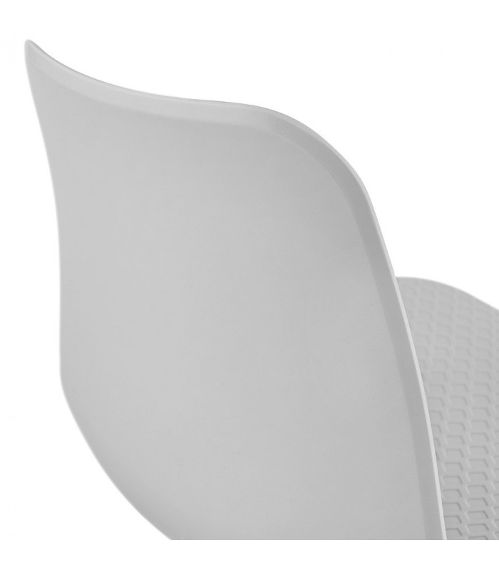 Chaise design gris en plastique et métal Amalfi