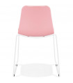 Chaise design rose en plastique et métal Amalfi