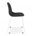 Chaise design gris foncé en tissu et métal Meteora