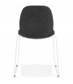 Chaise design gris foncé en tissu et métal Meteora