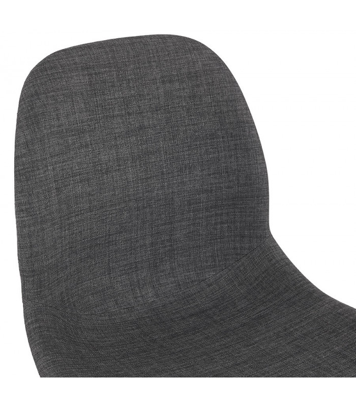 Chaise design gris foncé en tissu et métal Meteora