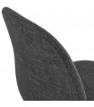 Chaise design gris foncé en tissu et métal Meteora