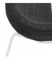 Chaise design gris foncé en tissu et métal Meteora