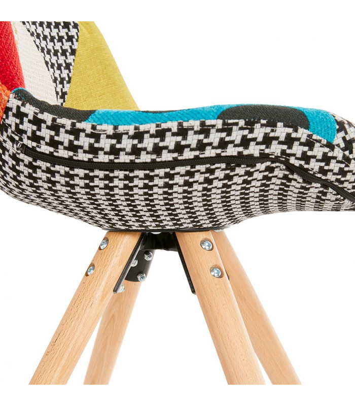 Chaise design en tissu et bois Marshall