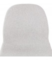 Chaise design gris clair en tissu et métal Meteora