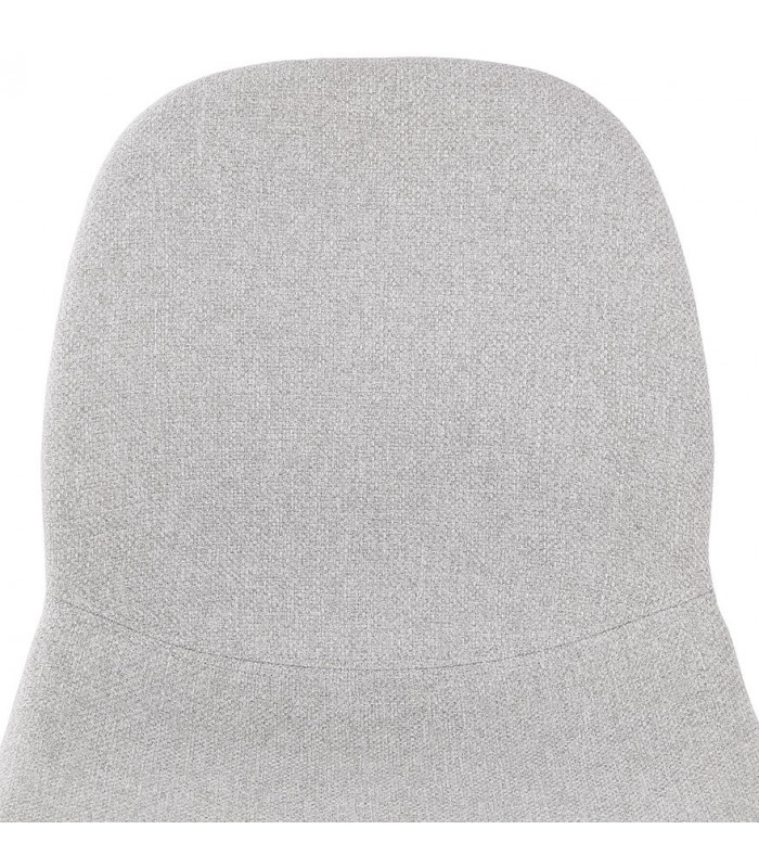 Chaise design gris clair en tissu et métal Kora