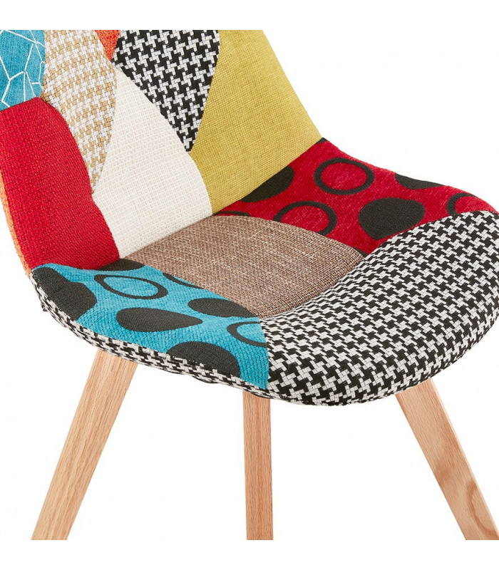 Chaise design en tissu et bois Klien