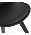 Chaise design noir en plastique et bois Arabesque