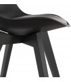 Chaise design noir en plastique et bois Arabesque