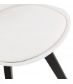Chaise design blanc en plastique et bois Arabesque