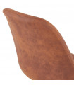 Chaise design marron en tissu et bois Merrill