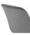 Chaise design gris en tissu et bois Eton