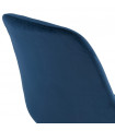 Chaise design bleu en tissu et bois Kolo