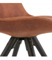 Chaise design marron en tissu et bois Bluffton