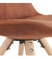 Chaise design marron en tissu et bois Bluffton