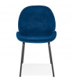 Chaise design bleu en tissu et métal Acadia