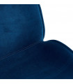 Chaise design bleu en tissu et métal Acadia