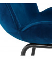 Chaise design bleu en tissu et métal Acadia