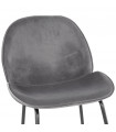 Chaise design gris foncé en tissu et métal Acadia