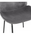 Chaise design gris foncé en tissu et métal Acadia
