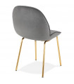 Chaise design gris foncé en tissu et métal Acadia