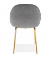 Chaise design gris foncé en tissu et métal Acadia