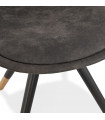 Chaise design gris foncé en tissu et bois Merrill