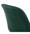 Chaise design vert en tissu et bois Eton