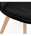 Chaise design noir en tissu et bois Kolo
