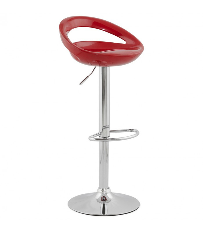 Tabouret de bar design rouge en plastique Plasma